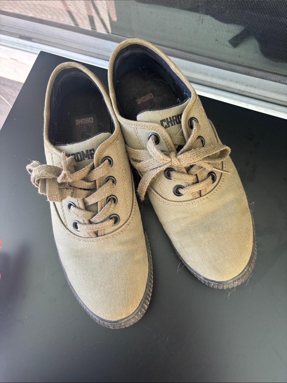Chrome Industries Canvas Lace-Up Sneakers in Olive